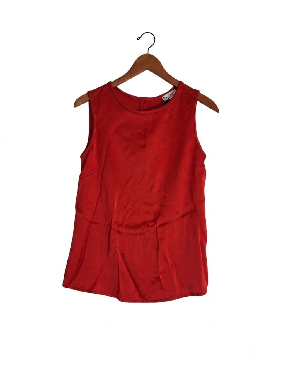 NEW OTTOD'AME Red Silk Like Sleeveless Blouse Top Size 4